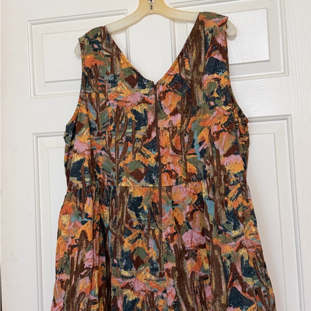 Lucy & Yak Bowie Sleeveless Corduroy Jumpsuit in Nevada Print Size 20 Boutique - Picture 10 of 12